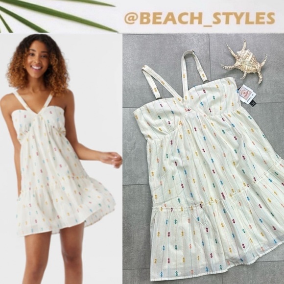 🔆O’Neill🔆 IMARA DRESS VACATION CUTE MINI WHITE - Picture 1 of 15